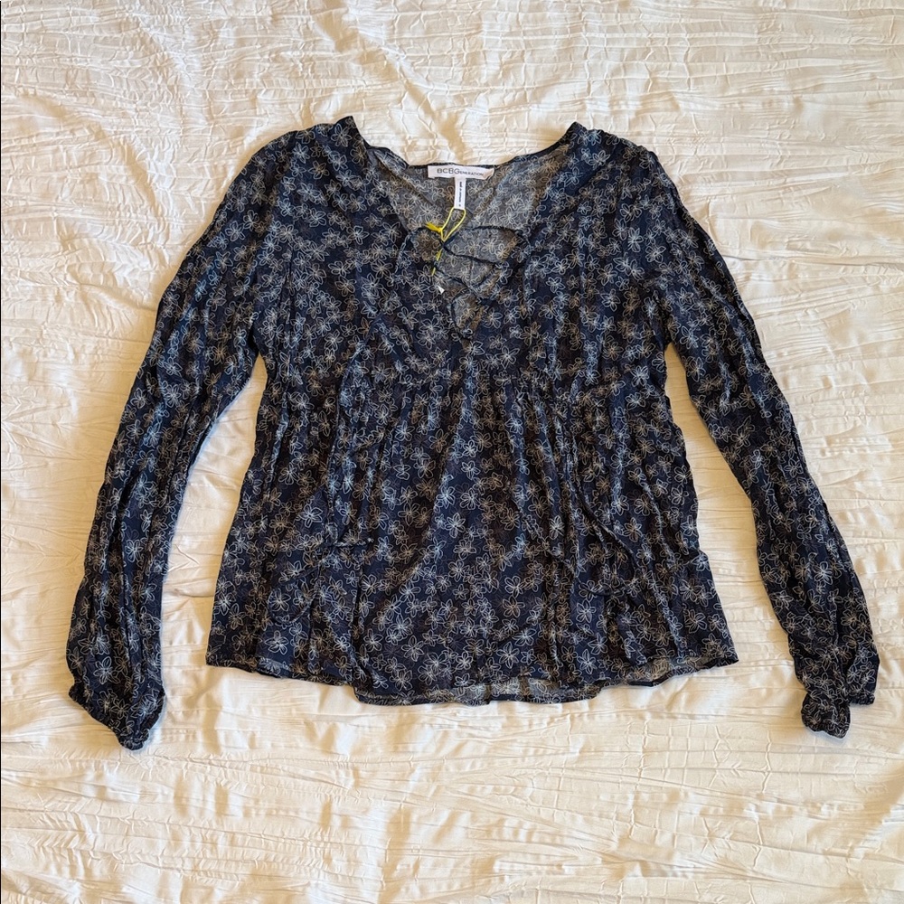 Floral Navy Blouse